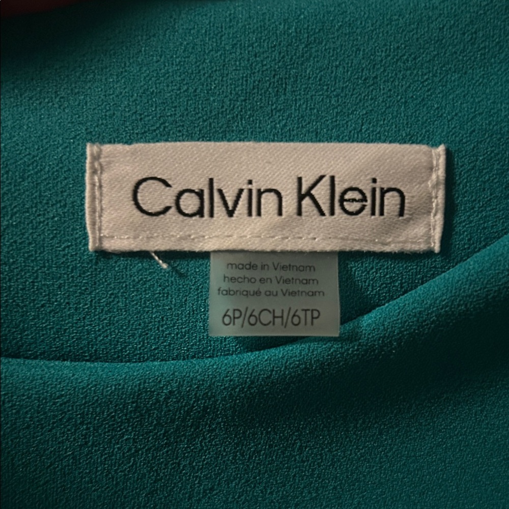 Calvin Klein Teal Midi Dress - Picture 2 of 3